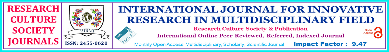 INTERNATIONAL JOURNAL FOR INNOVATIVE RESEARCH IN MULTIDISCIPLINARY FIELD